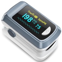 Finger Pulse Oximeter, Spo2 Blood Oxygen Meter Finger Monitor Medical Grade with Large Font Display for Adults and Kids Includes Lanyard and 2 AAA Batteries (Blue) Finger Pulse Oximeter, Spo2 Blood Oxygen Meter Finger Monitor Medical Grade with Large Font Display for Adults and Kids Includes Lanyard and 2 AAA Batteries (Blue)